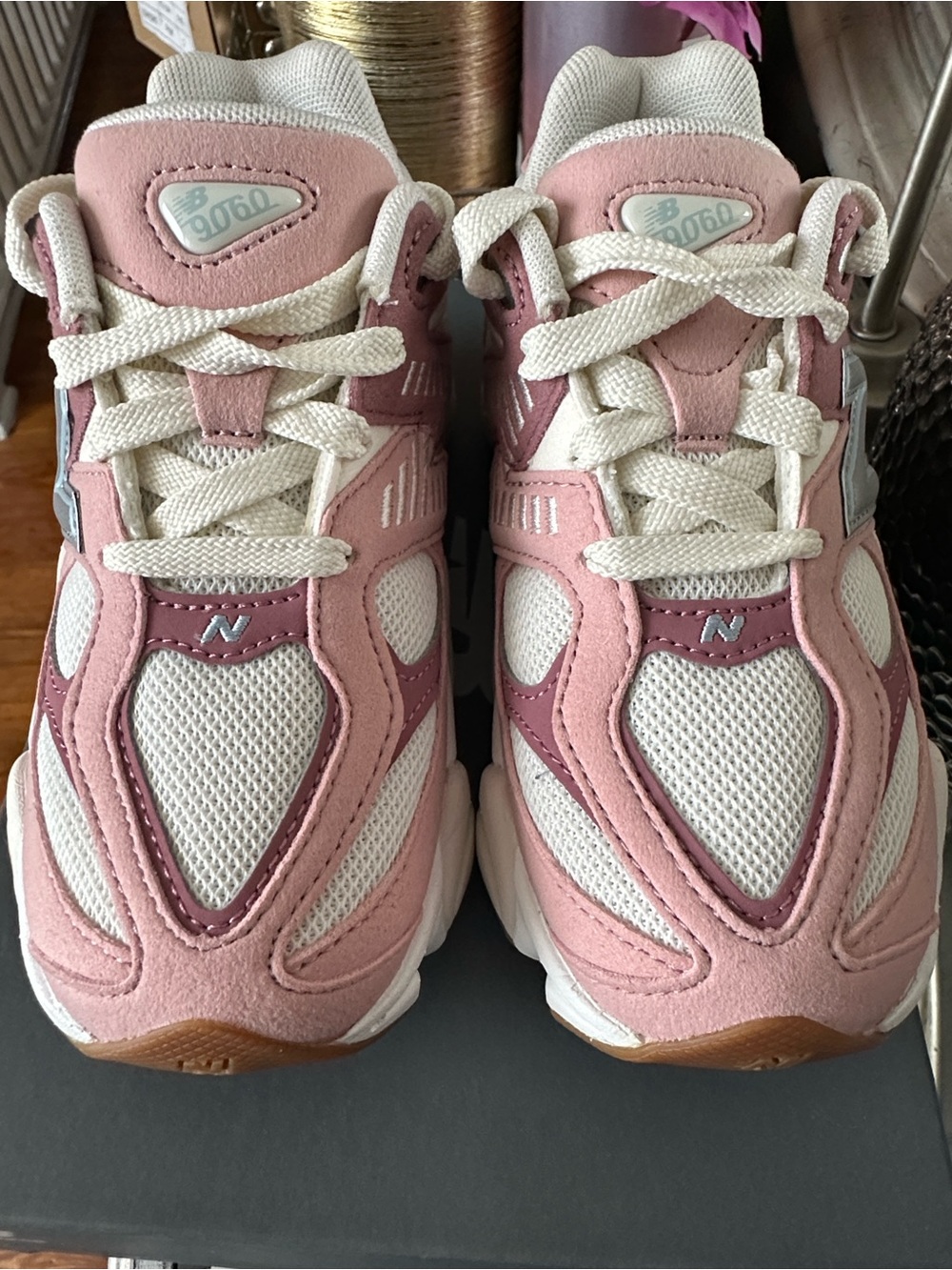 New Balance Rose Pink 9060 Chunky Running Sneakers - Picture 8 of 11